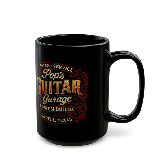 Pop's Guitar Garage 15oz Coffee Mug (Color Logo)