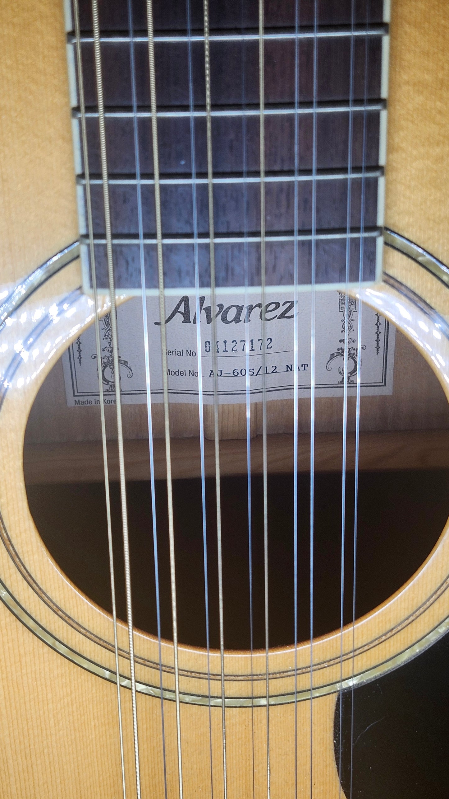 Alvarez AJ-60S/12 Nat 12 String Acoustic w/HSC