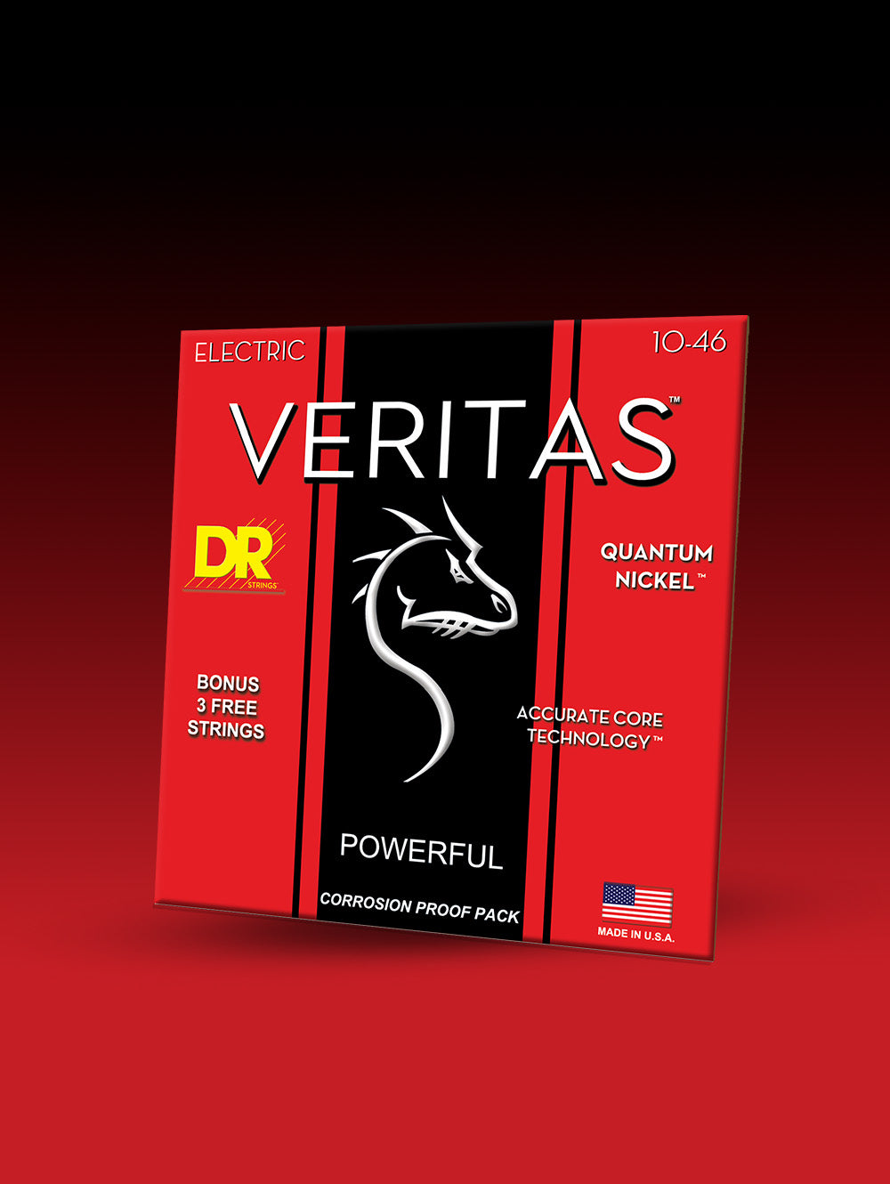 DR Strings VTE-10 Veritas Quantum Nickel Medium 10-46 (Single Set) — manufacturer product image
