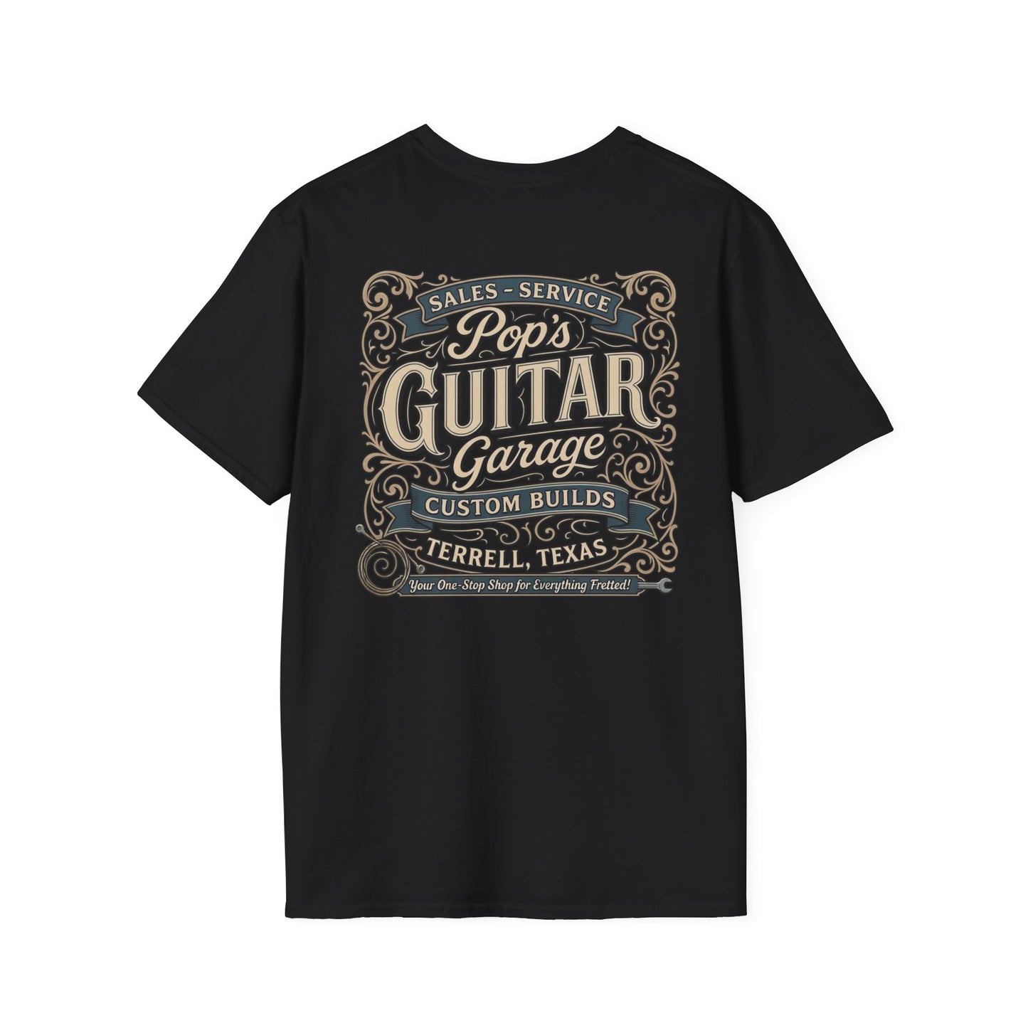 Pop's Guitar Garage Color Unisex T shirt