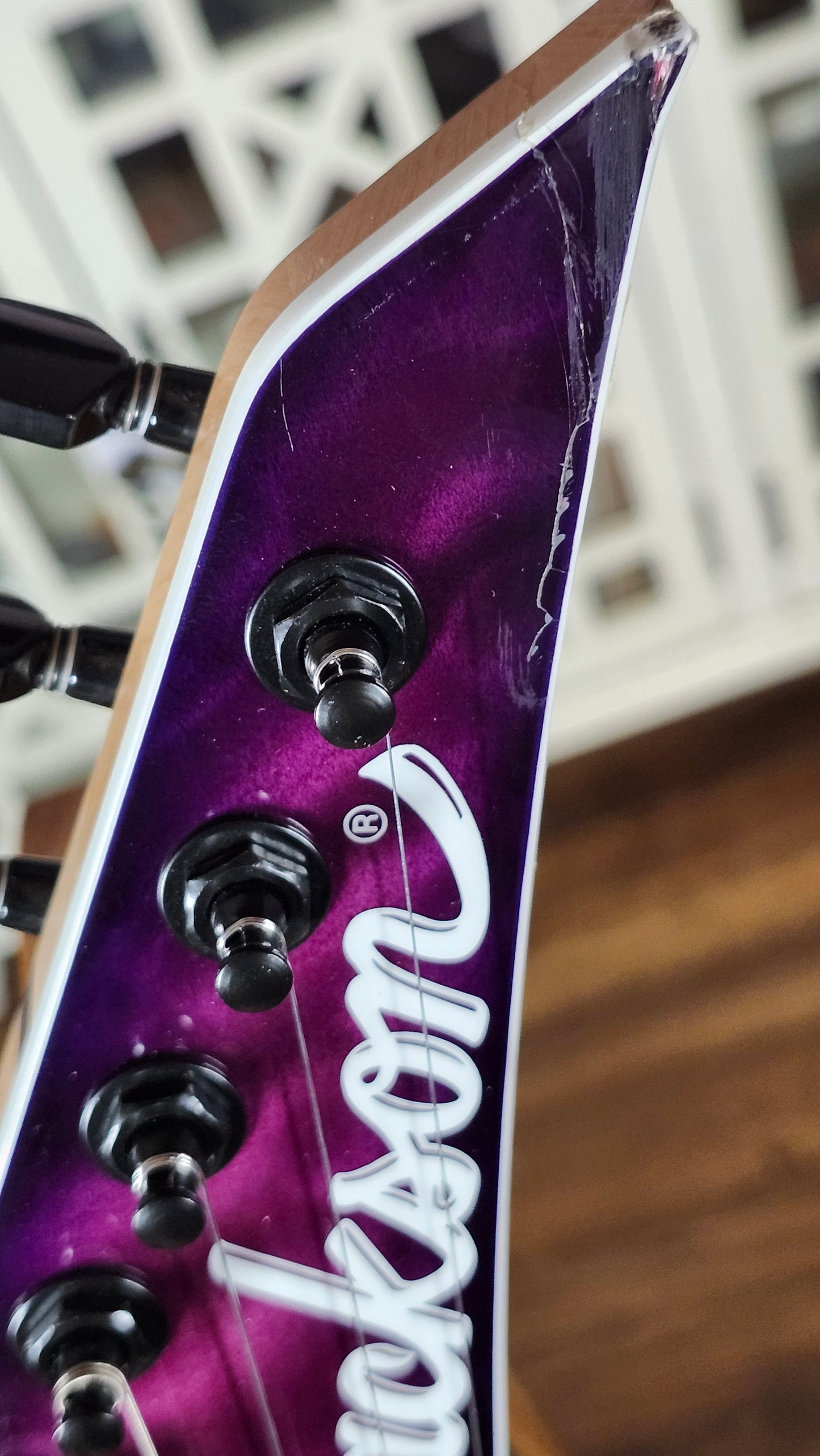Jackson Pro Plus Series Dinky DKAQ Transparent Purple Burst