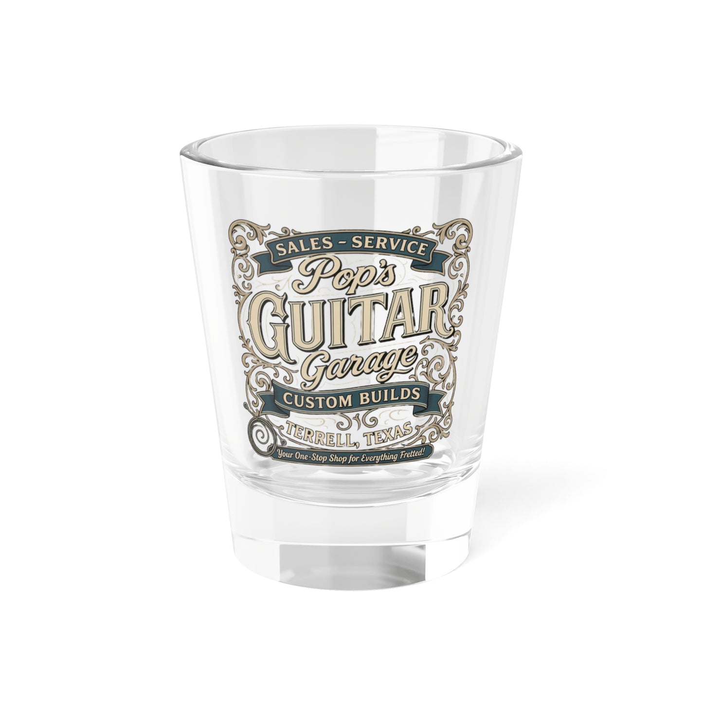 Pop's Guitar Garage Shot Glass (1.5 oz)