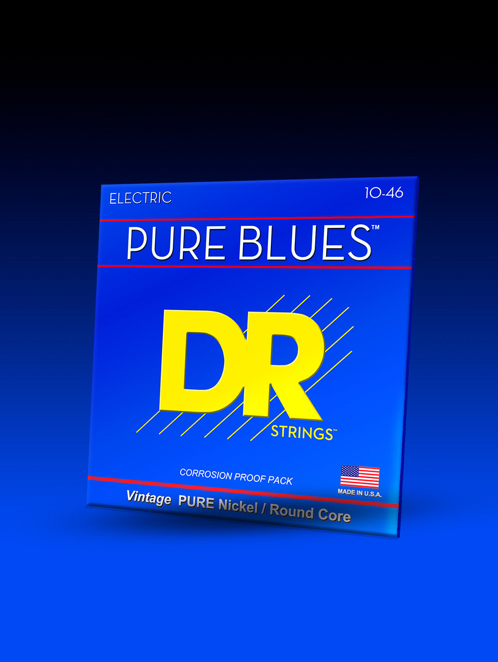 DR Strings PHR-10 Pure Blues Medium 10-46 (Single Set) — manufacturer product image
