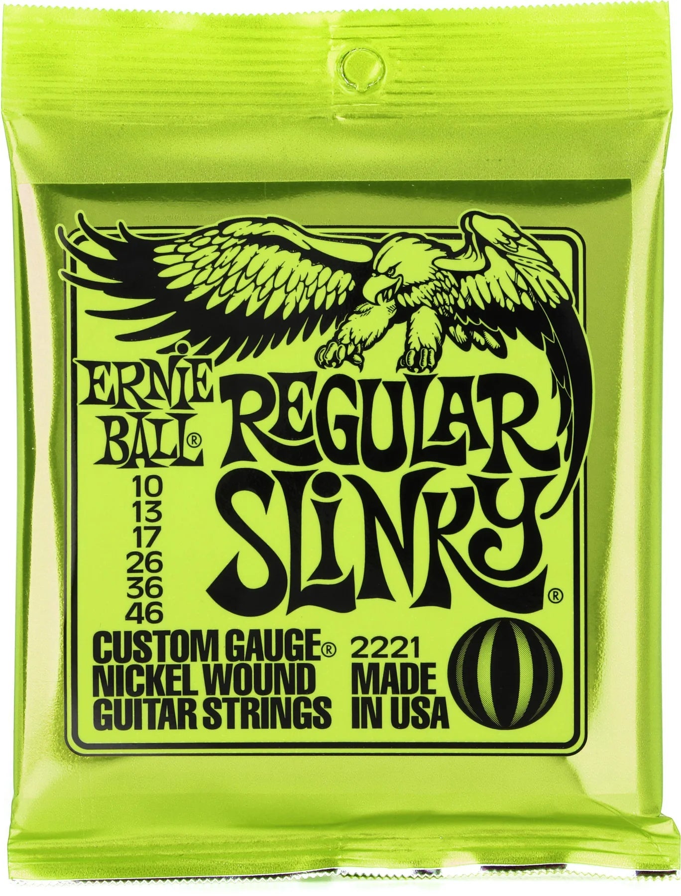 Ernie Ball 2221 Regular Slinky Nickel Wound Electric Guitar Strings - (10-46)