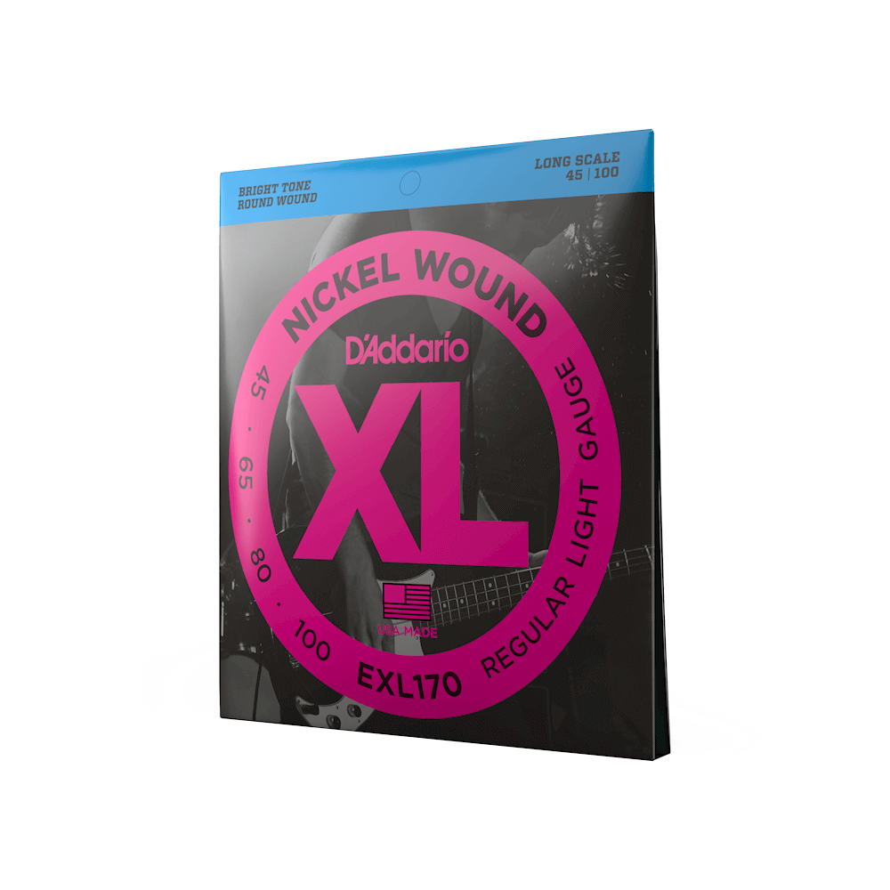 D'Addario EXL170 XL Nickel Wound Long Scale Bass 45-100 (Single Set) — manufacturer product image